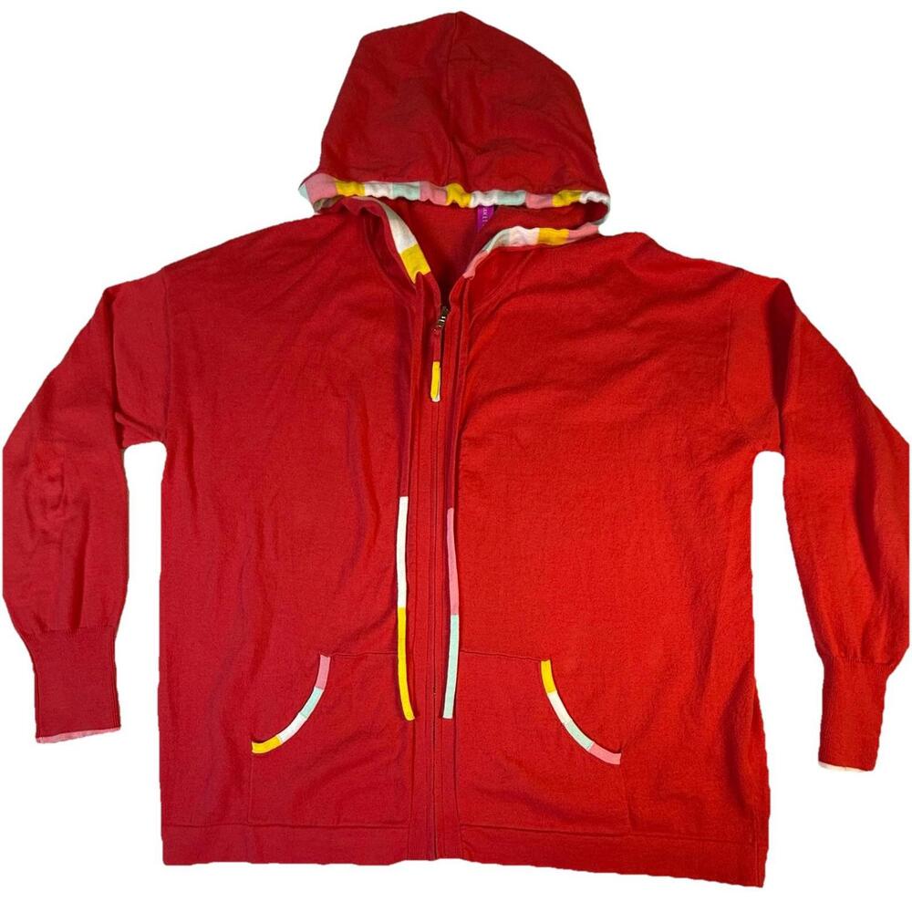 Zaket & Plover Full Zip Hooded Sweater Cardigan SZ Small Cotton Blend